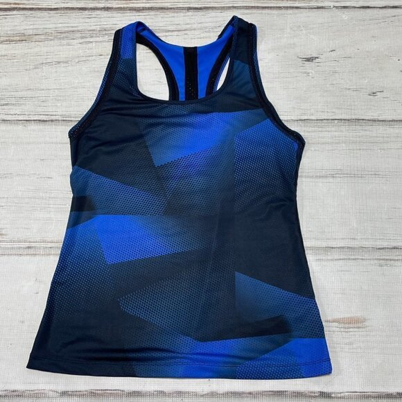 Gap Tank Top Blue Black Workout Yoga Athleisure Small - Picture 2 of 12